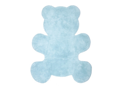 Kinderteppich aus Baumwolle Blau 80x100cm TEDDY
