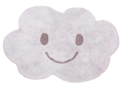 Kinderteppich aus Baumwolle Grau 75x115cm NIMBUS - Kinderteppich aus Baumwolle Grau 75x115cm NIMBUS
