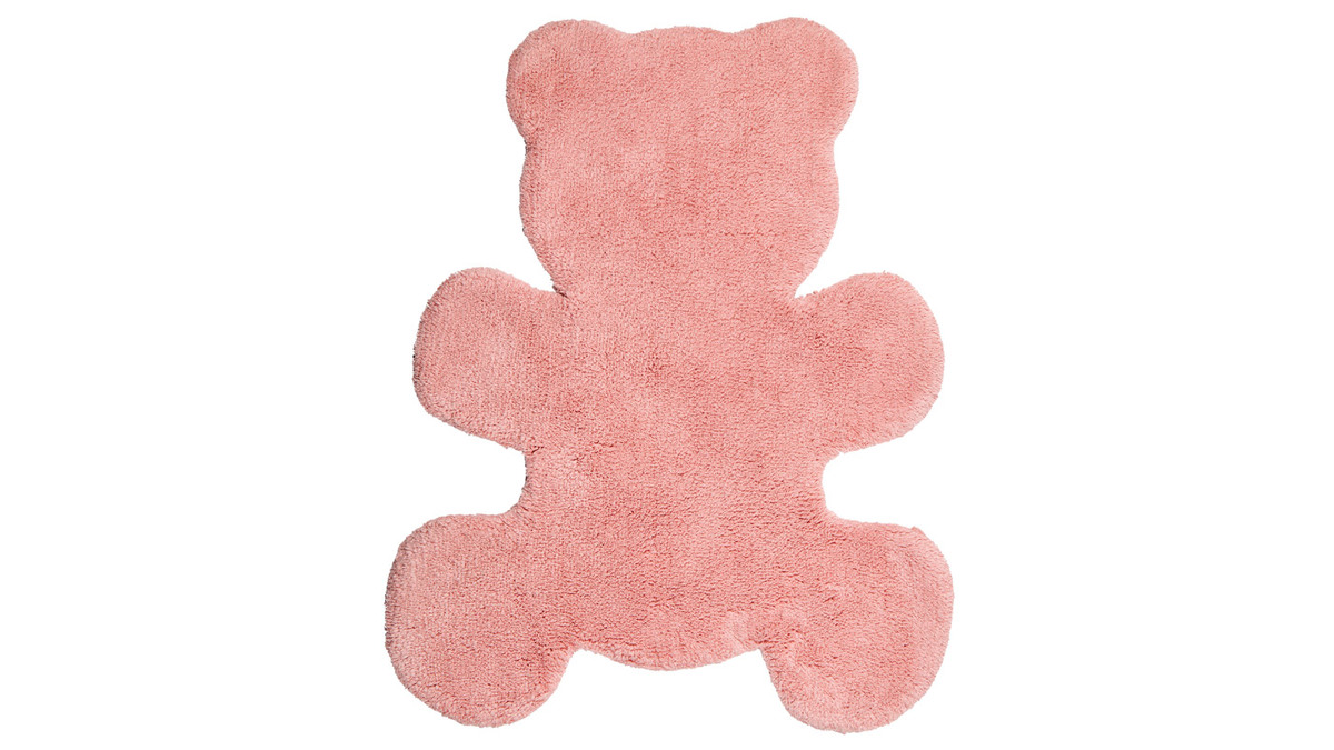 Kinderteppich aus Baumwolle Rosa 80x100cm TEDDY