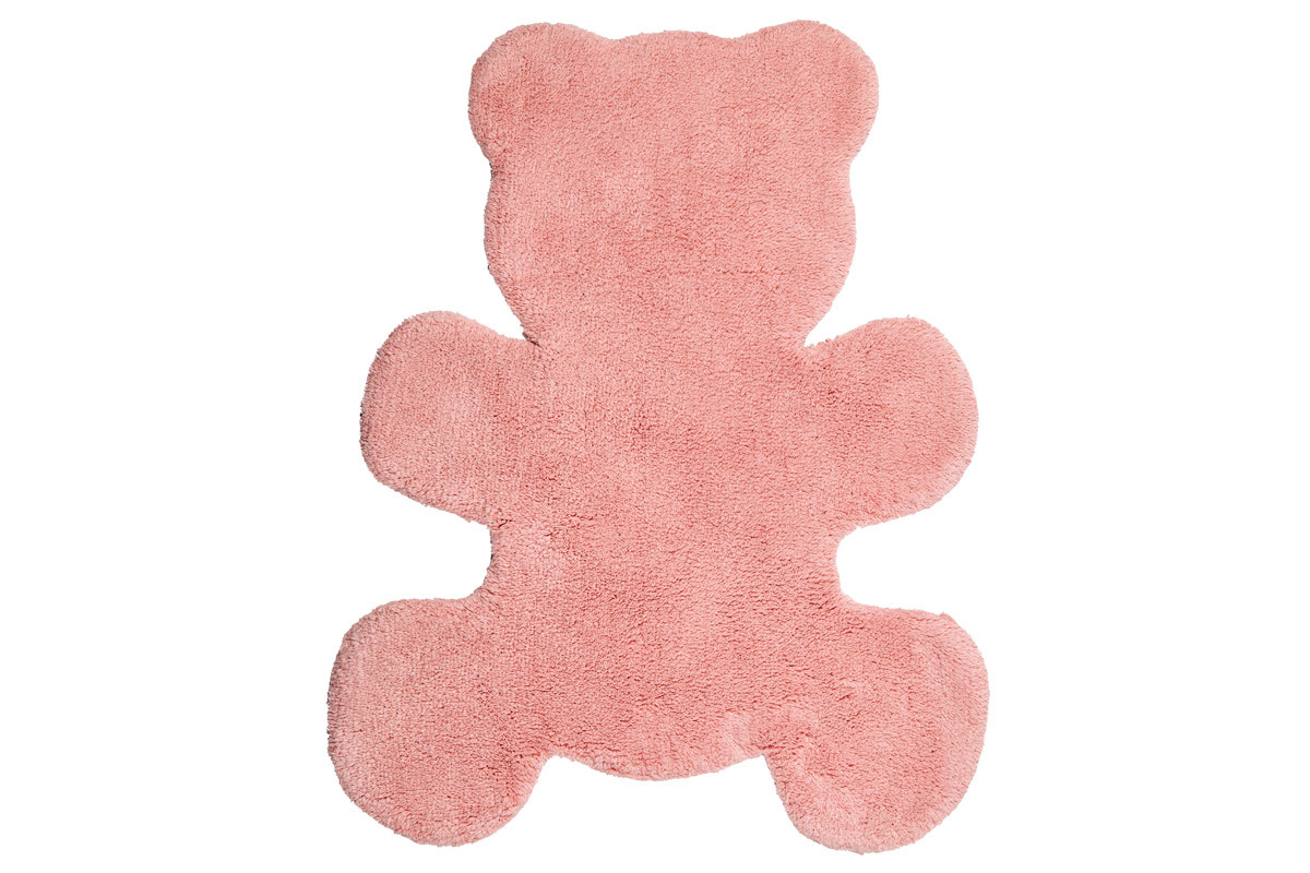 Kinderteppich aus Baumwolle Rosa 80x100cm TEDDY