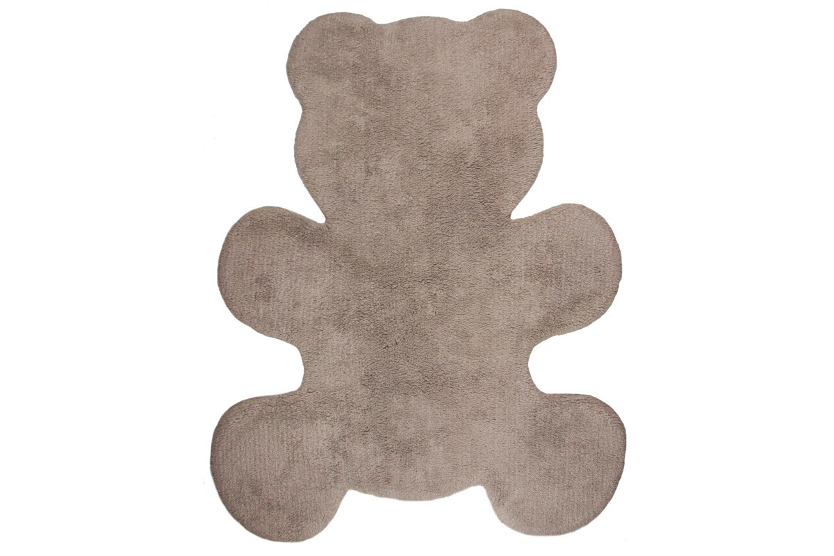 Kinderteppich aus Baumwolle Taupe 80x100cm TEDDY