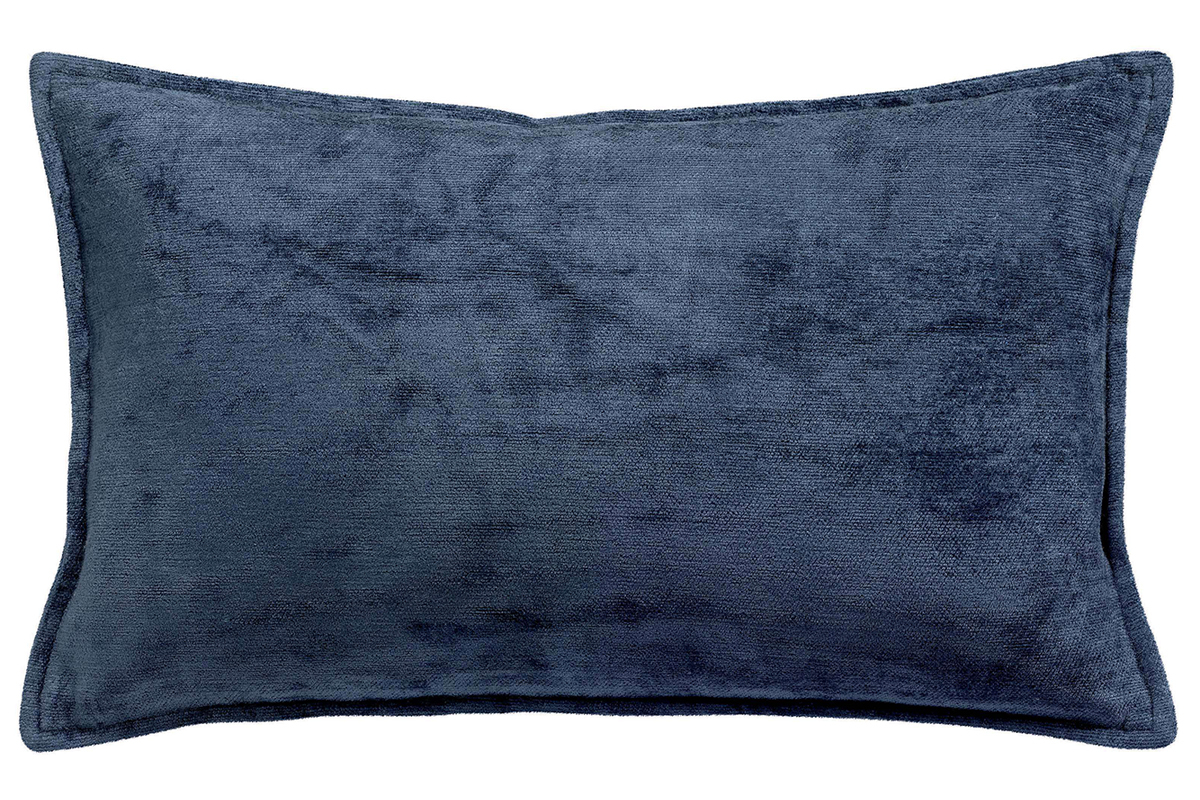 Kissen aus Velours Blau 30 x 50 cm ALOU
