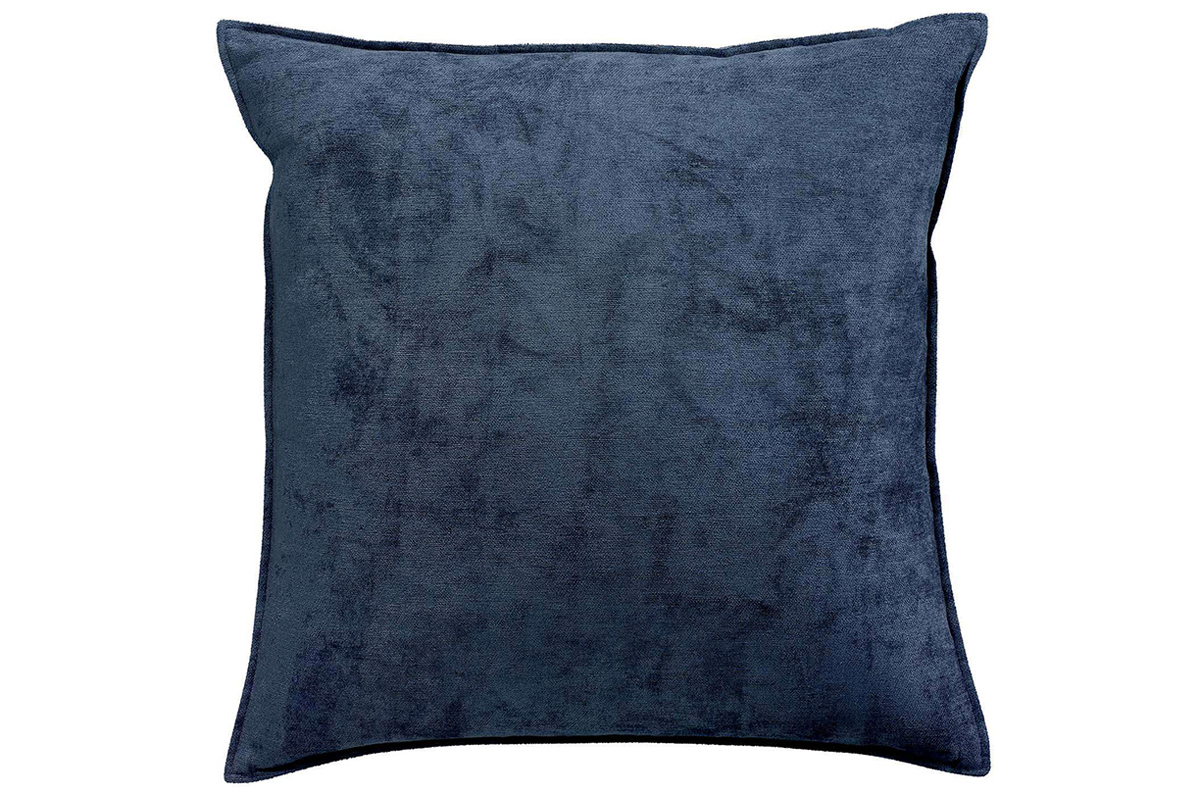 Kissen aus Velours Blau 45 x 45 cm ALOU