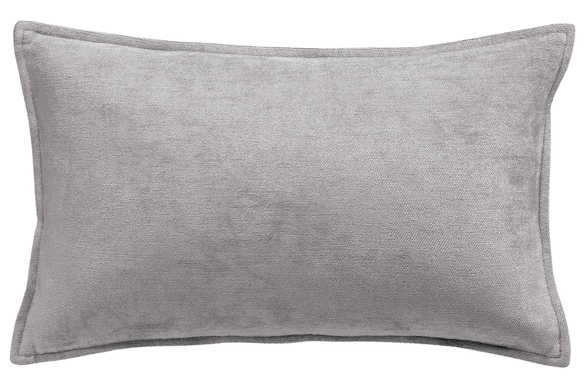 Kissen aus Velours Grau 30 x 50 cm ALOU