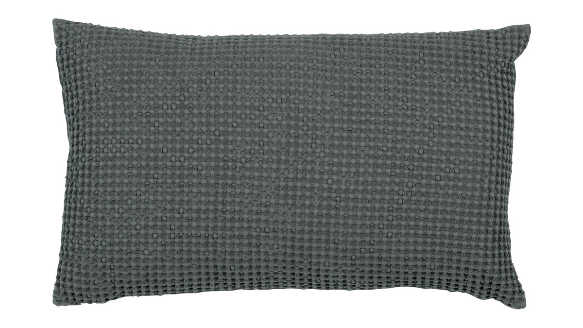 Kissen aus vorgewaschene Baumwolle Grau 30 x 50 cm YAM