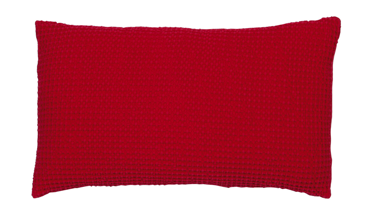 Kissen aus vorgewaschene Baumwolle Rot 30 x 50 cm YAM