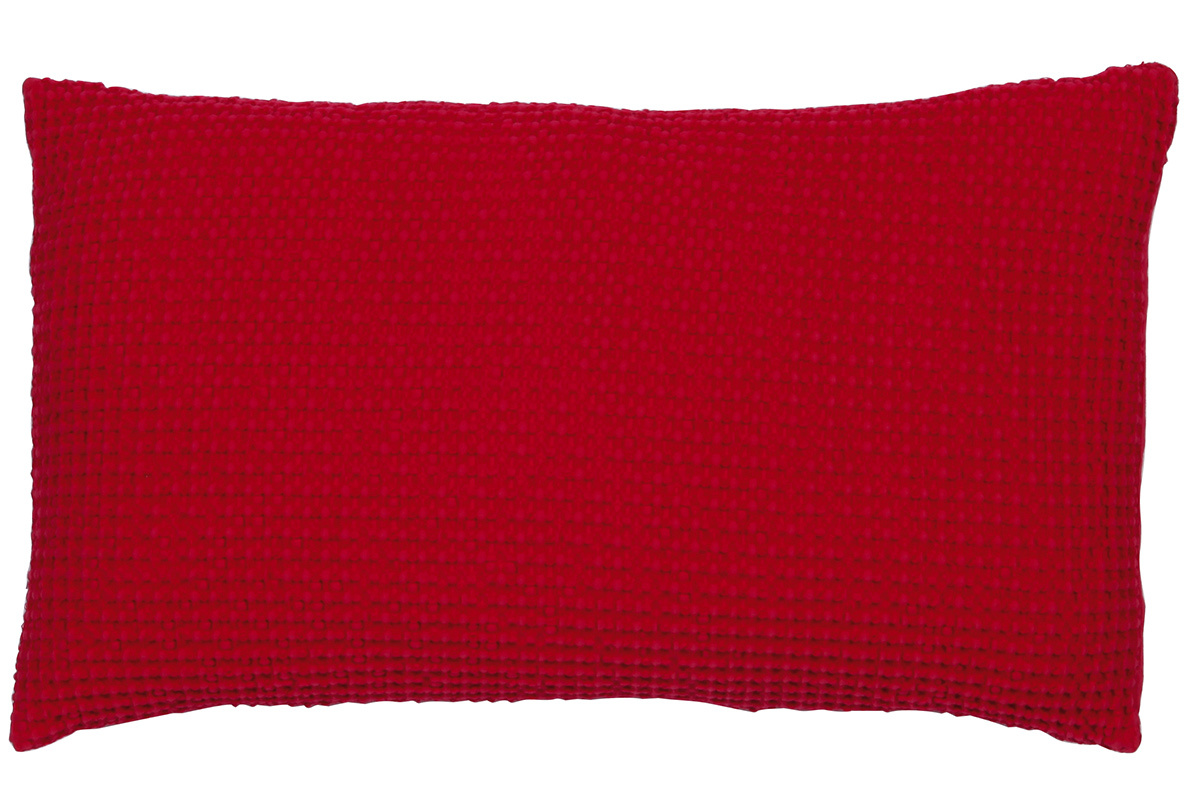 Kissen aus vorgewaschene Baumwolle Rot 30 x 50 cm YAM