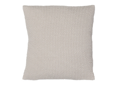 Kissen aus vorgewaschener Baumwolle leinenfarben 45 x 45 cm YAM