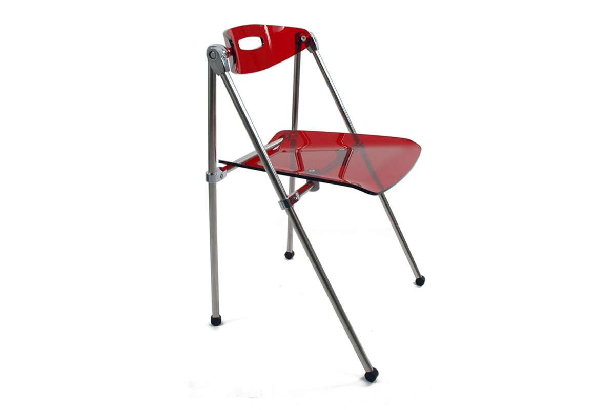Klappstuhl aus Plexiglas Rot JULIE (4 Stck.)