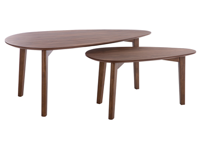 Klassische Couchtische aus Nussbaumholz (2er-Set) ARTIK