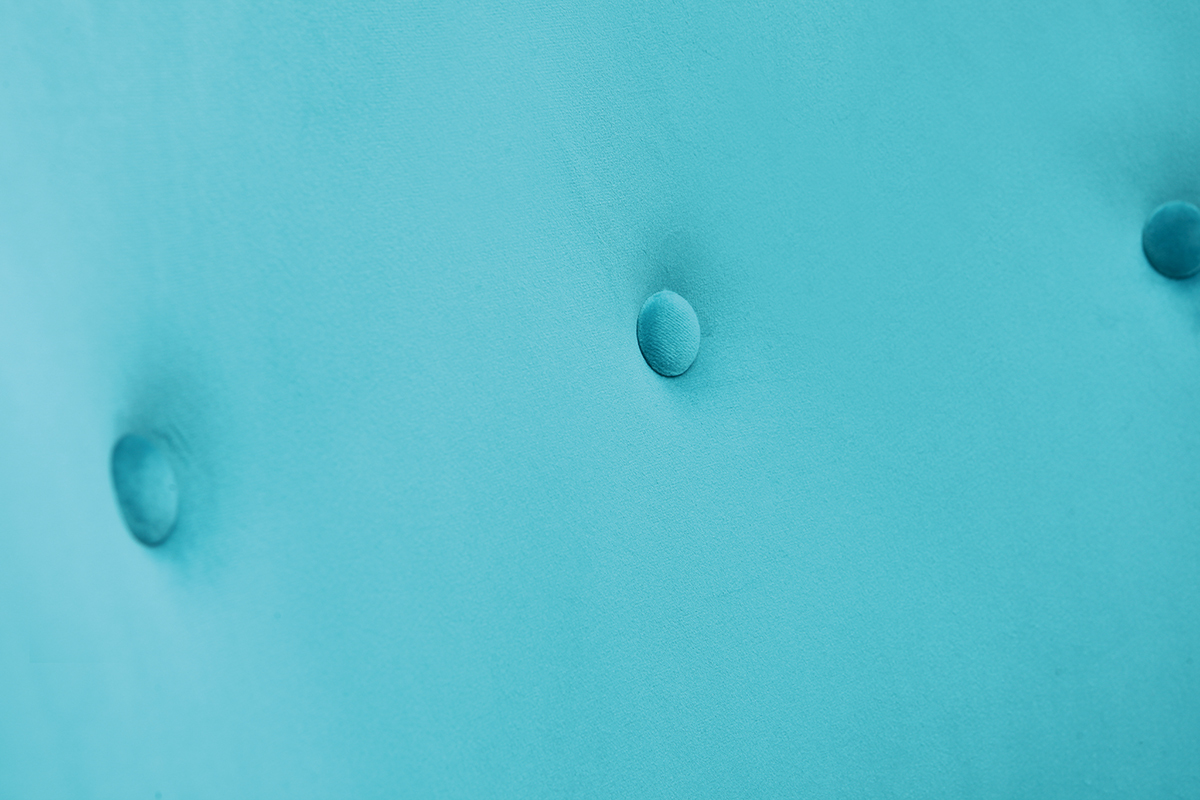 Klassischer blaugr�ner Samtsessel CEZANNE