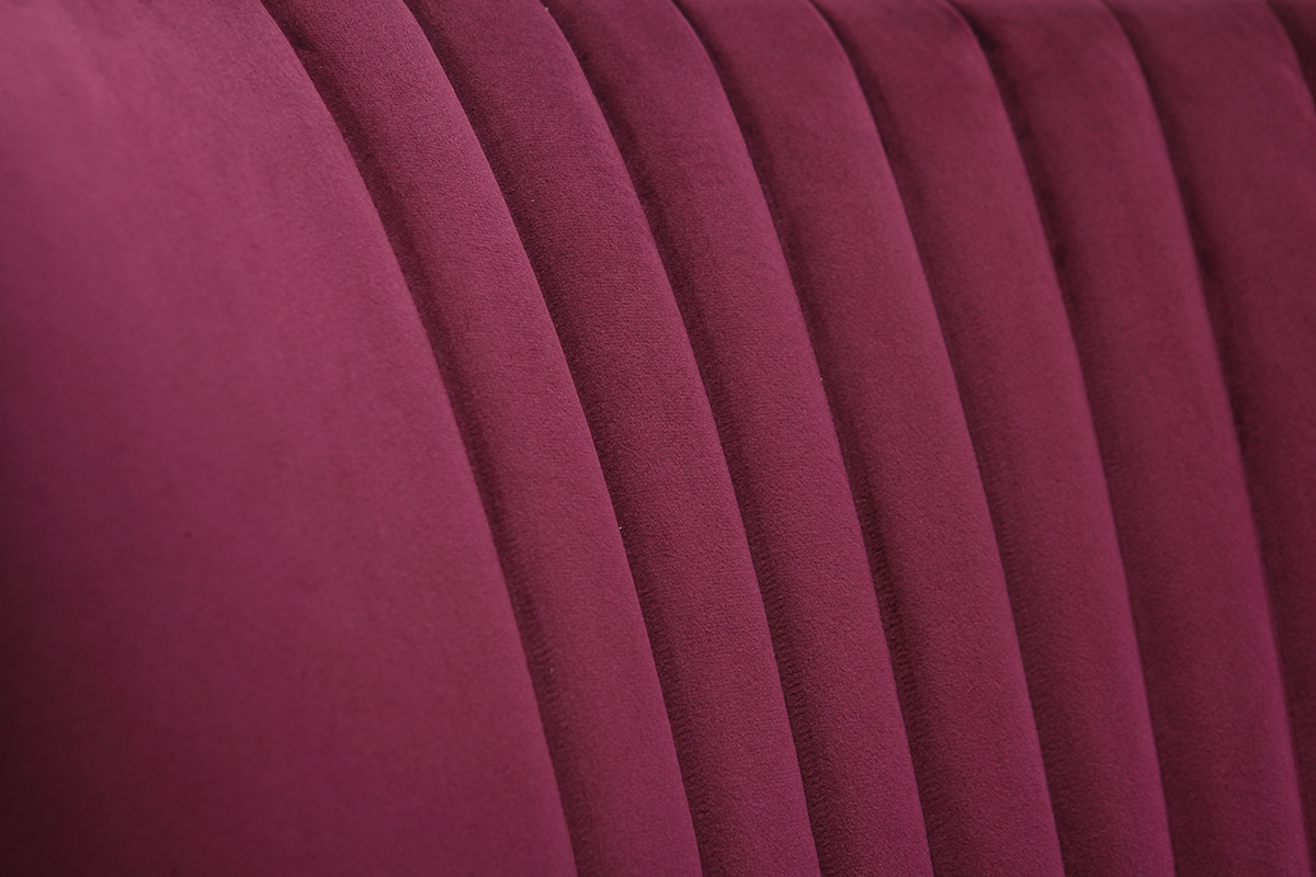 Klassischer bordeauxfarbener Samtsessel ZOLA