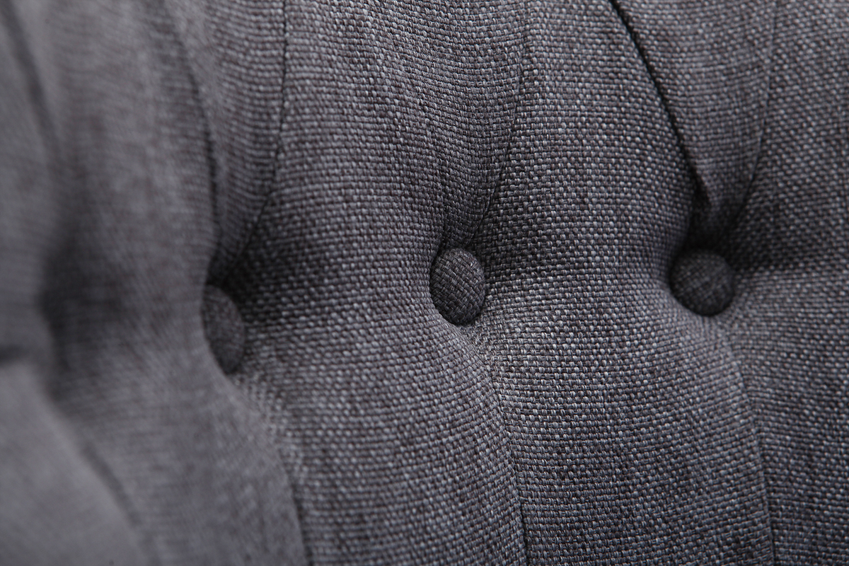 Klassischer Cocktail-Sessel, dunkelgrauer Stoff ODEON