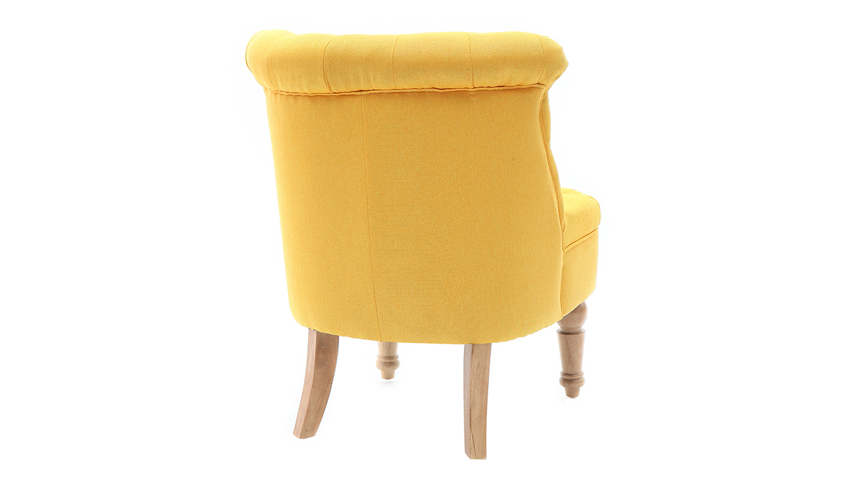 Klassischer Cocktail-Sessel, gelber Stoff ODEON