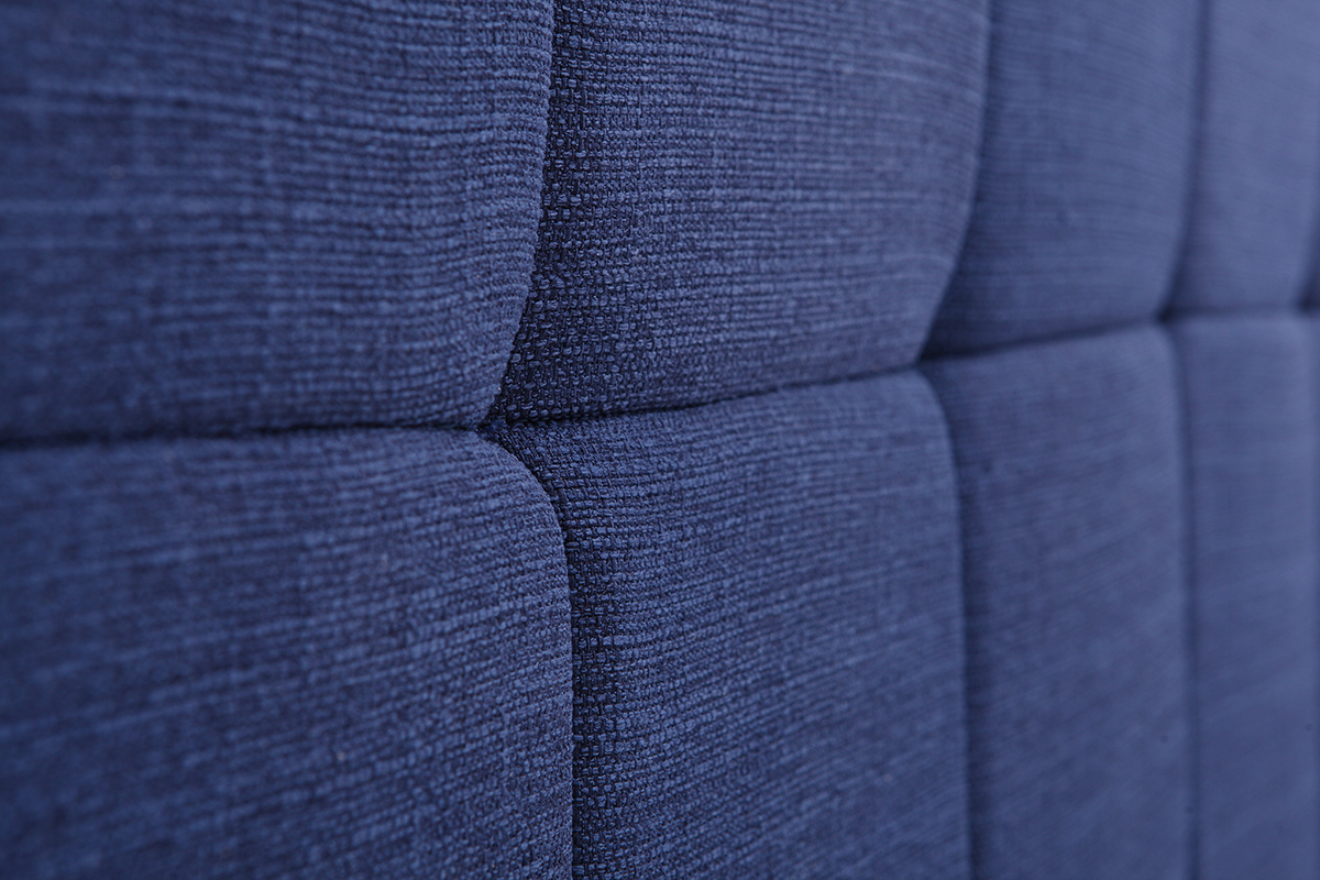 Klassisches Bettkopfteil, dunkelblauer Stoff, 140 cm CLOVIS