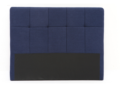 Klassisches Bettkopfteil, dunkelblauer Stoff, 140 cm CLOVIS
