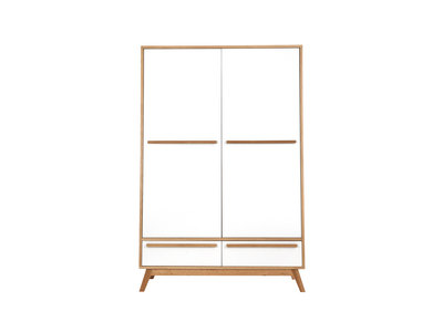 Kleiderschrank 2 Türen skandinavisches Design HELIA -