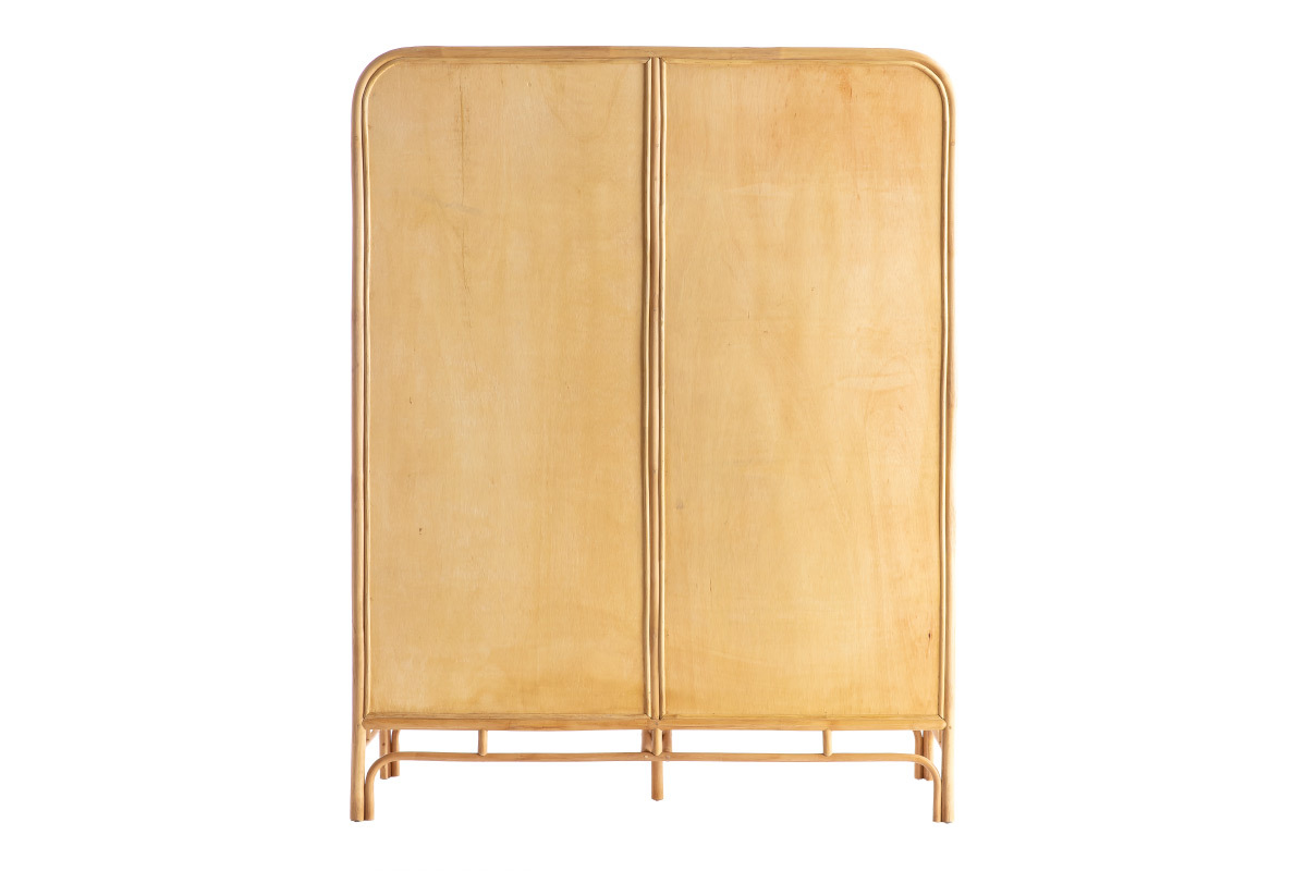 Kleiderschrank mit 2 T�ren aus Rattan 140 cm GALON