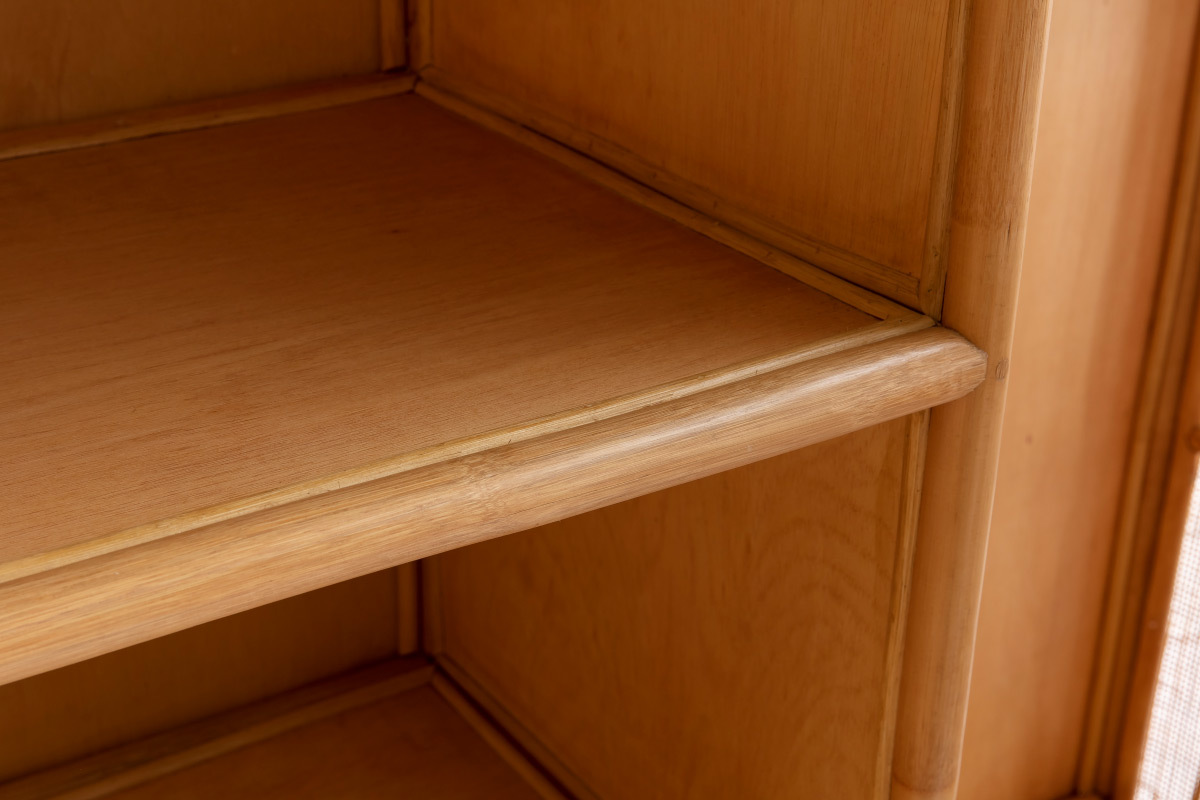 Kleiderschrank mit 2 T�ren aus Rattan 140 cm GALON