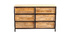 Kommode 6 Schubladen Holz und Metall INDUSTRIA