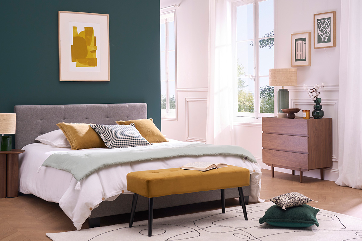 Kommode mit 3 Schubladen aus dunklem Holz B80 cm SANAA