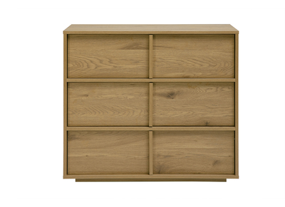 Kommode mit hellem Holzfinish Eiche, 3 Schubladen, B90 cm LOTHAIRE