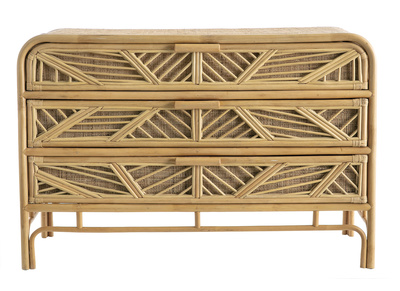 Kommode Rattan 3 Schubladen GALON