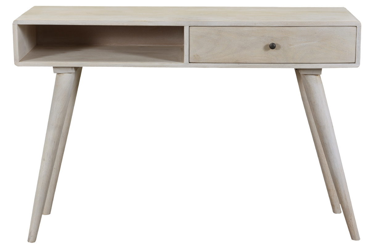 Konsole aus Mangoholz mit Stauflche 110cm MYO