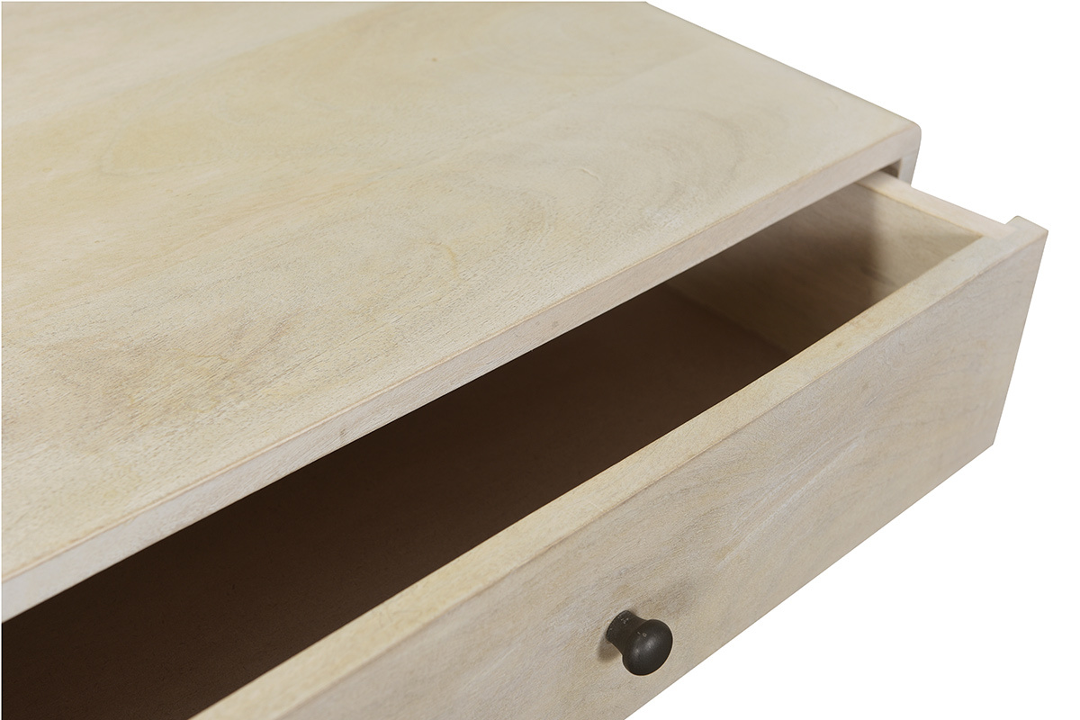 Konsole aus Mangoholz mit Stauflche 110cm MYO