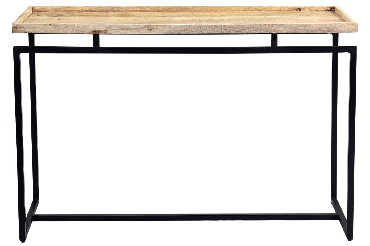 Konsole aus Mangoholz und schwarzem Metall L110 cm FRAME