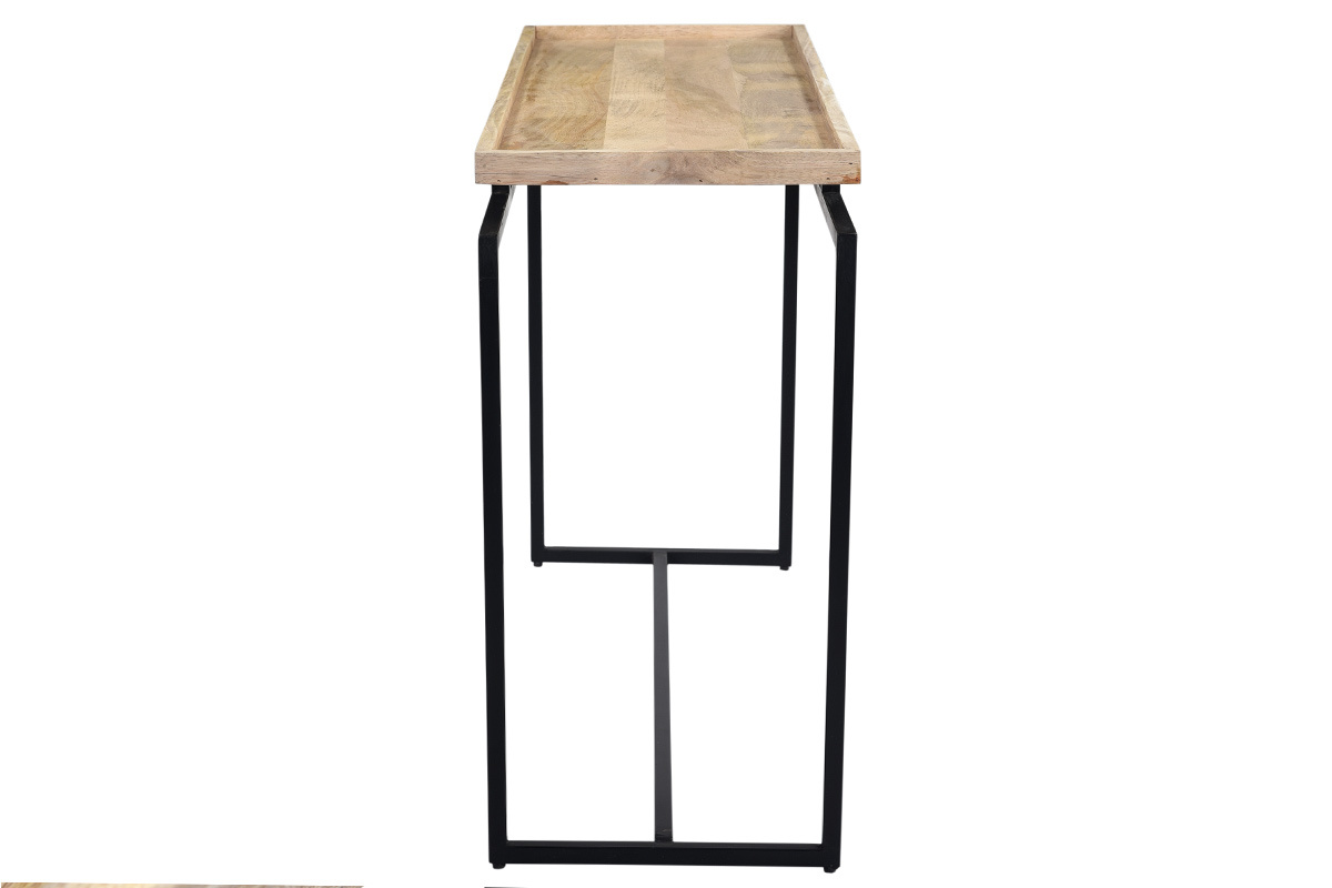 Konsole aus Mangoholz und schwarzem Metall L110 cm FRAME