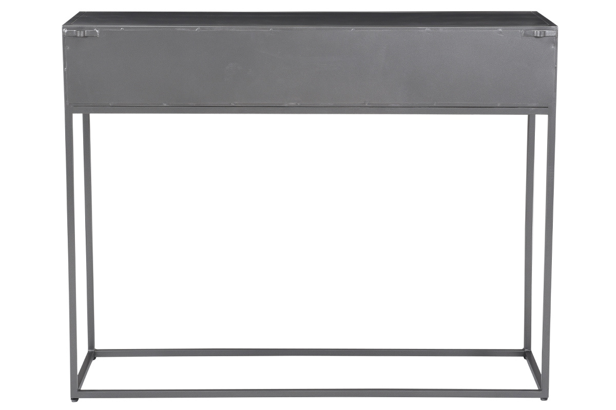 Konsole im Industrial Style aus goldfarbenem und grauem Metall MAGIC