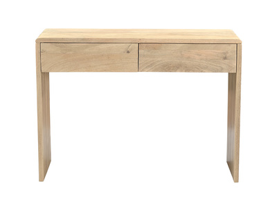 Konsole mit Stauraum aus hellem Holz, massives Mangoholz L105 cm LATIKA