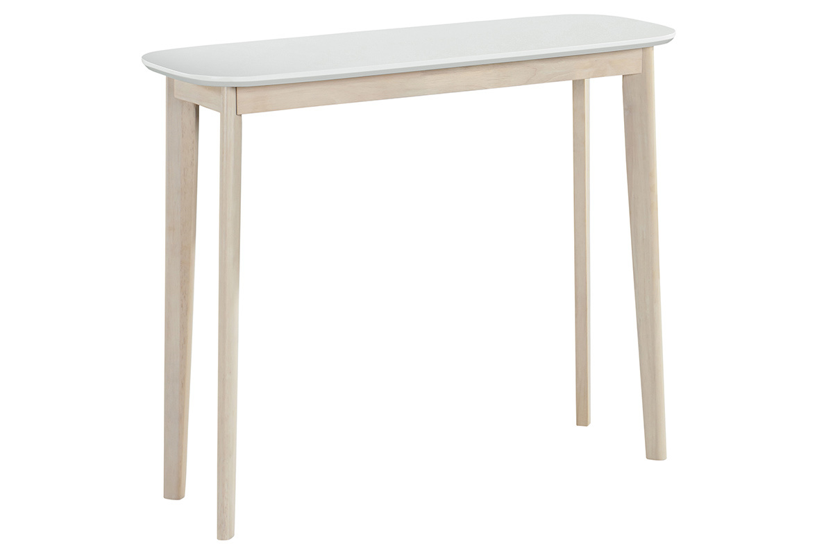 Konsole Skandinavisch Wei und helles Holz LEENA