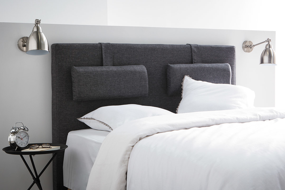 Kopfende Bett 170 cm Dunkelgrau LORRY (fr Bett 160)