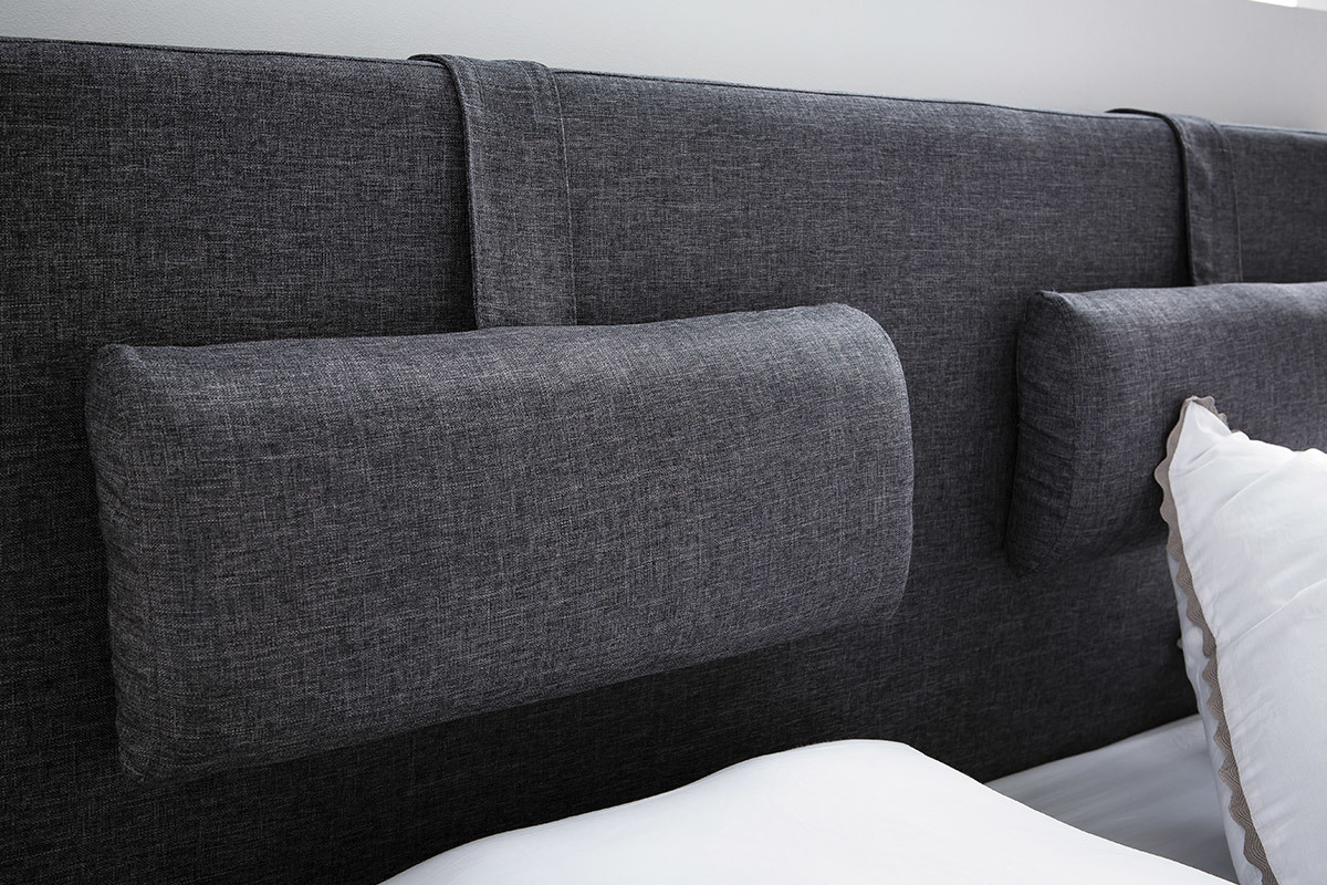 Kopfende Bett 170 cm Dunkelgrau LORRY (fr Bett 160)