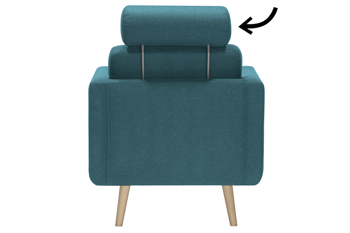 Kopfst�tze abnehmbar blaugr�ner Stoff ELFE