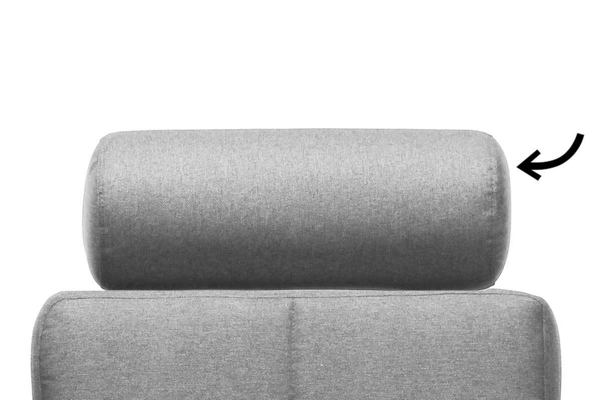 Kopfst�tze abnehmbar hellgrauer Stoff ELFE