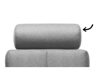 Kopfst&uuml;tze abnehmbar hellgrauer Stoff ELFE