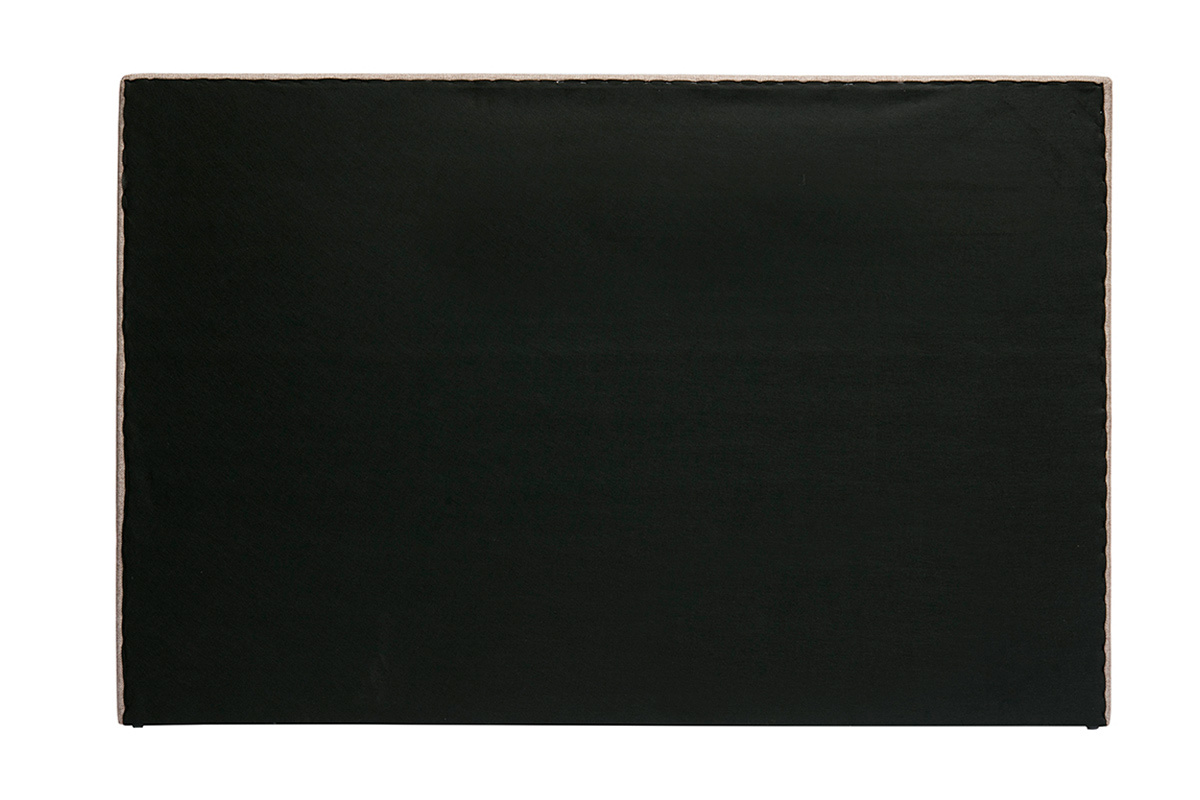 Kopfteil aus taupefarbenem Stoff, R�ckansicht, Ma�e L170 cm.