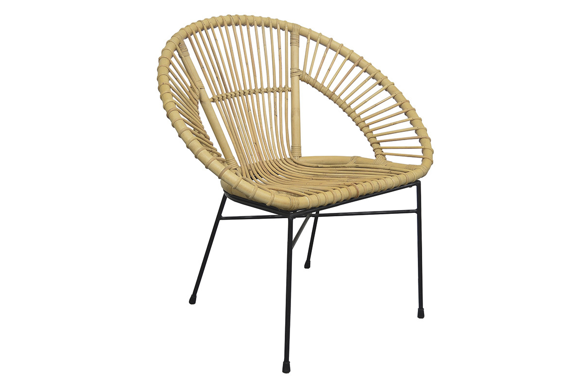 Korbsessel aus Rattan naturfarben MALACCA