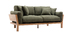 KYO Khaki skandinavisches 3-Sitzer-Sofa mit abnehmbaren Bezügen