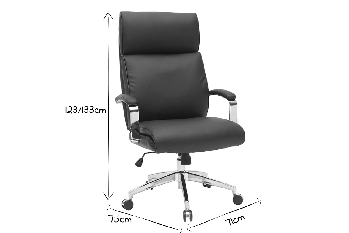 Leder-Brosessel Schwarz CITY - Rindsleder