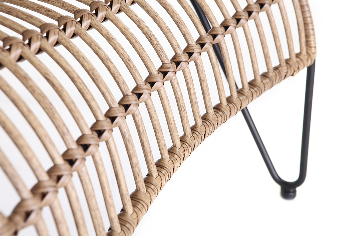 Liegestuhl BELLAVISTA aus Kunststoffgeflecht im Rattanstil