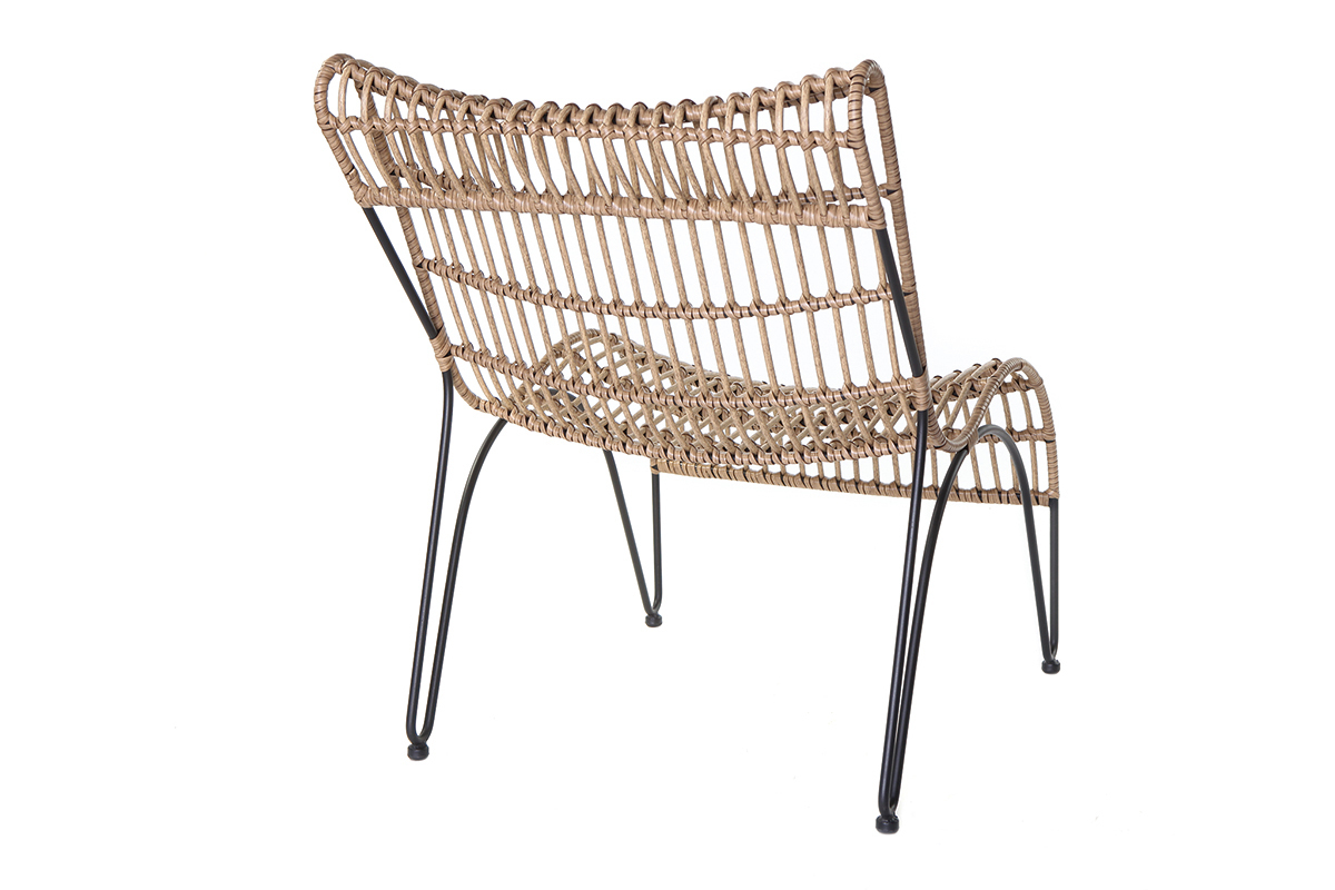 Liegestuhl BELLAVISTA aus Kunststoffgeflecht im Rattanstil