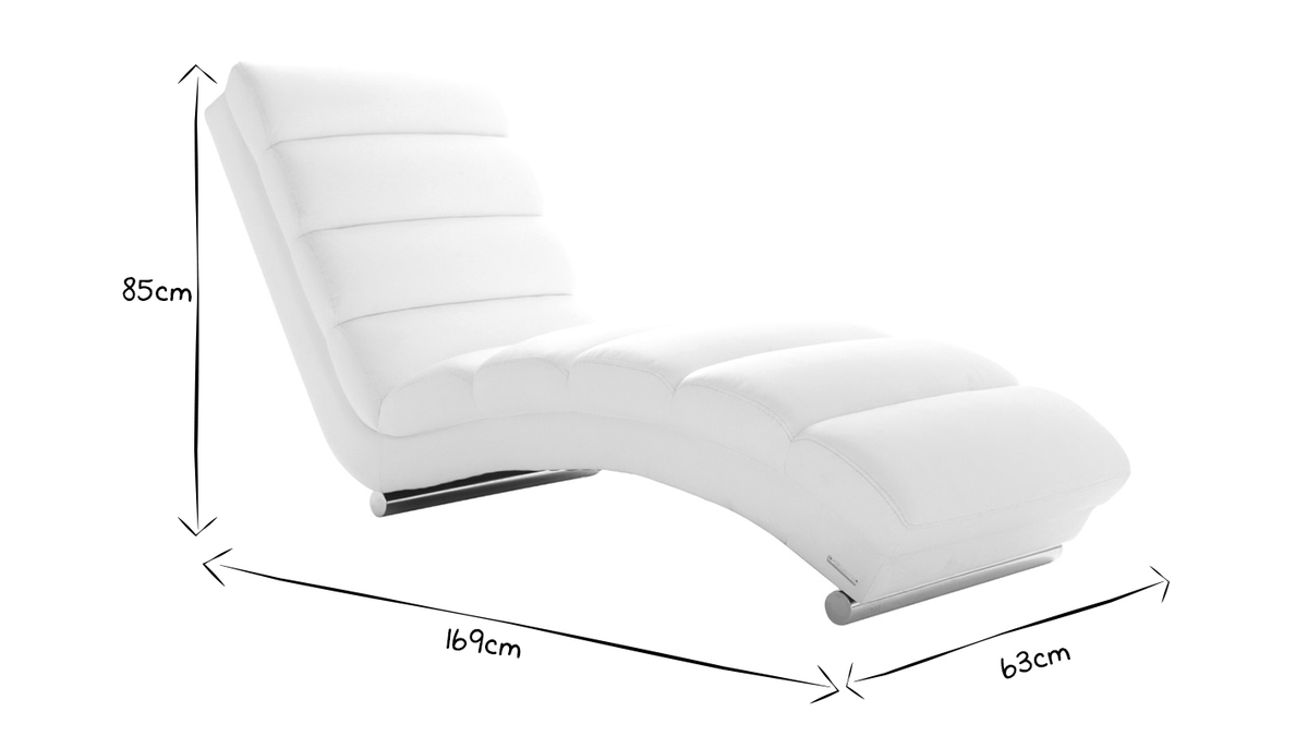Liegestuhl/Design-Stuhl TAYLOR Schwarz