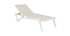 Liegestuhl Weiß und taupefarben CORAIL
