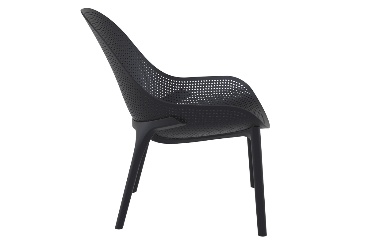 Liegest�hle Schwarz stapelbar Indoor/Outdoor (4-er Satz) OSKOL