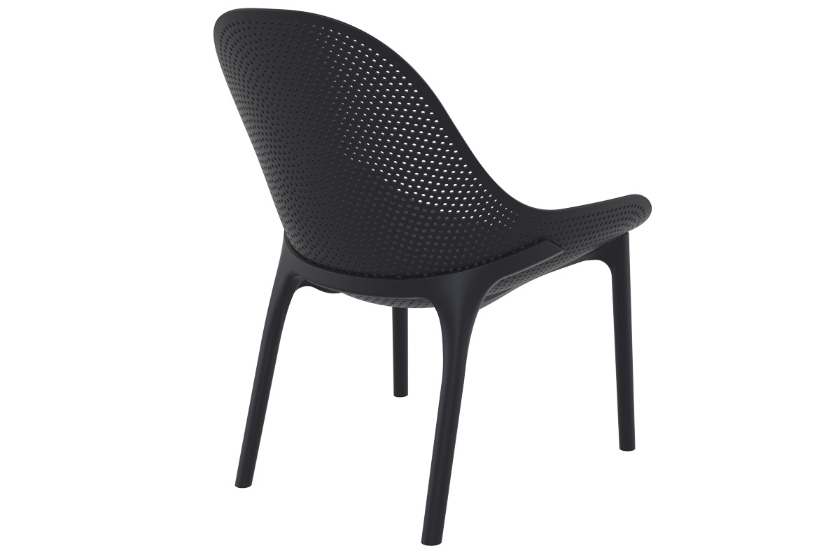 Liegest�hle Schwarz stapelbar Indoor/Outdoor (4-er Satz) OSKOL