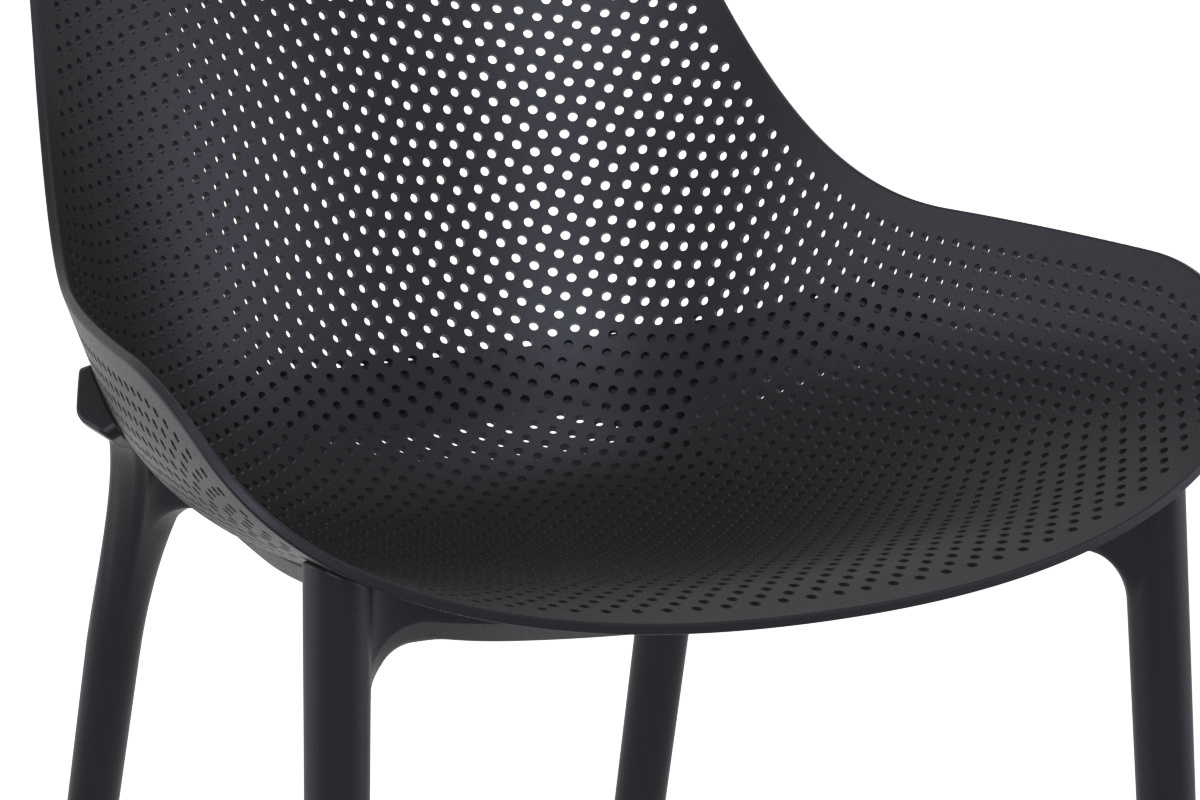 Liegest�hle Schwarz stapelbar Indoor/Outdoor (4-er Satz) OSKOL